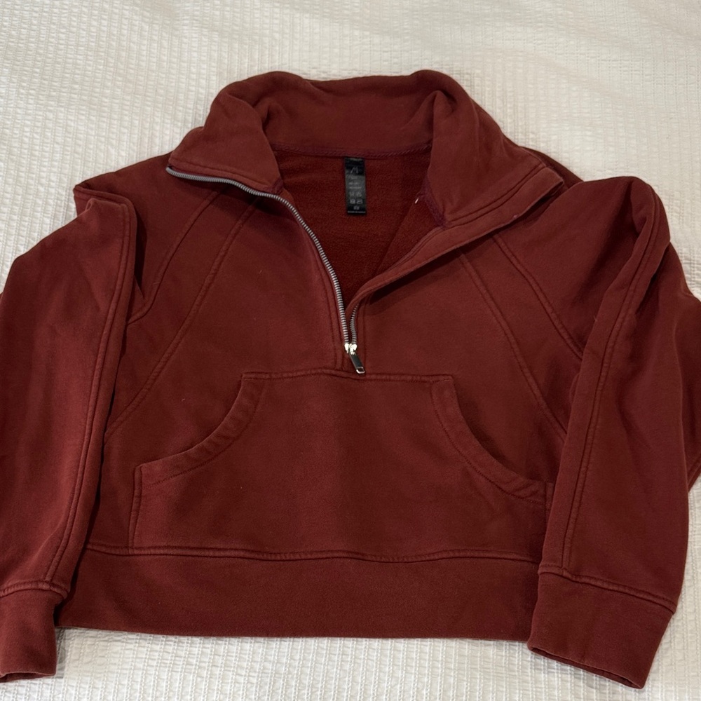Women’s Burgundy Half-Zip Sweatshirt